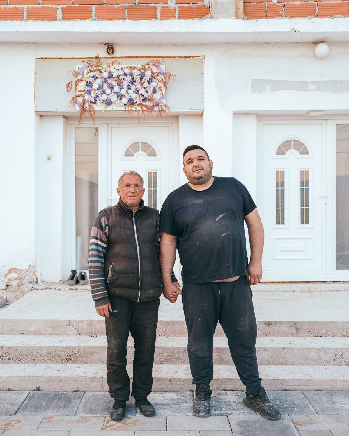 Father and son portrait, Dobroshte, North Macedonia, 2024